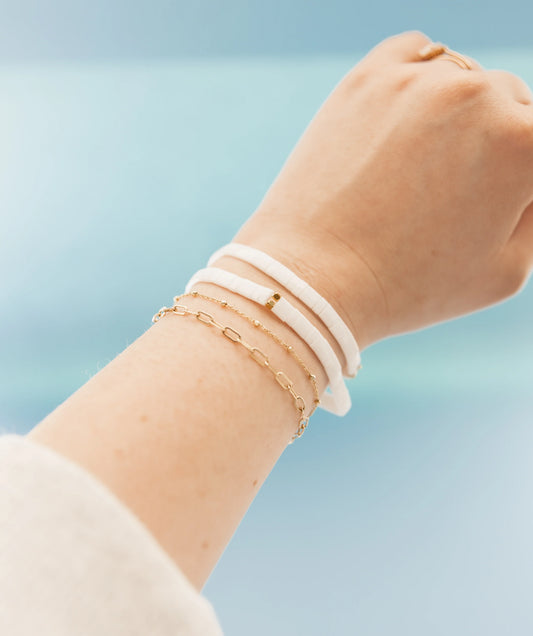 Glass Tile Bracelet - Bridal