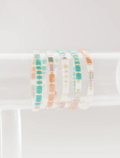 Glass Tile Bracelet - Pastel