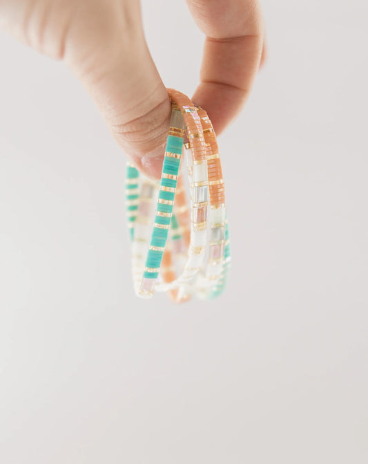 Glass Tile Bracelet - Pastel