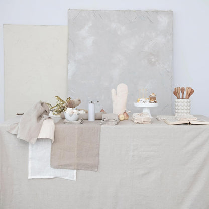 Woven Linen and Cotton Waffle Hot Mitt