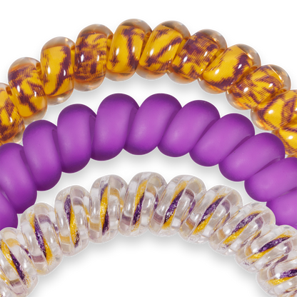 Spiral Hair Coils | Small | Geaux Tigers! Hair Ties