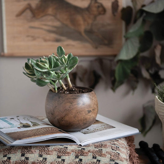 Round Mango Wood Mini Bowl