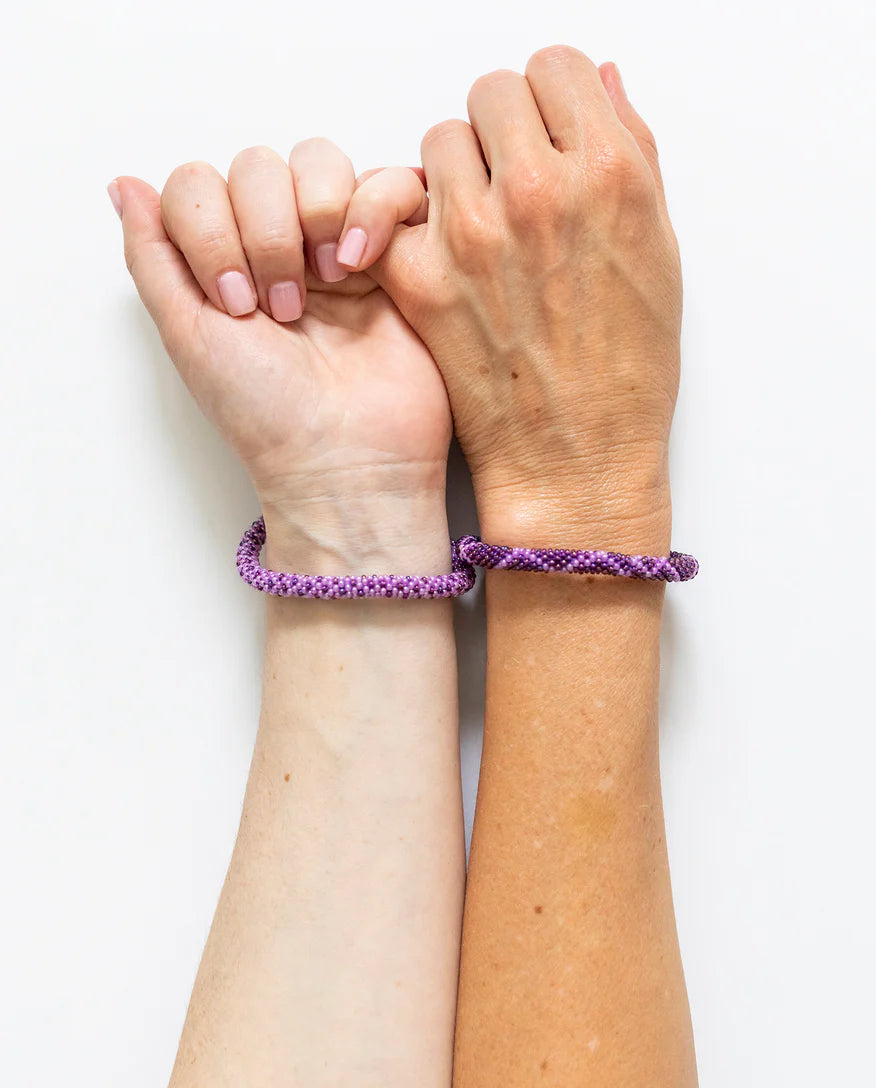 Friendship Roll-On Bracelet - Amethyst