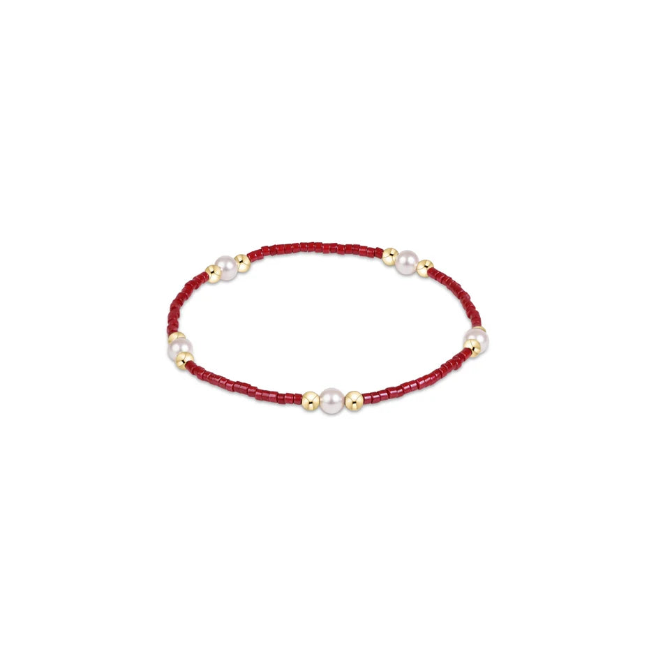 Gameday Hope Purpose Pearl Bracelet - Maroon