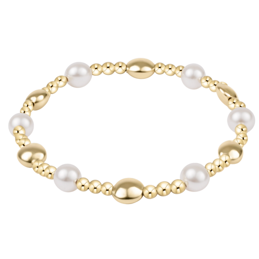 Extends Honesty Sincerity 6mm Bracelet - Pearl