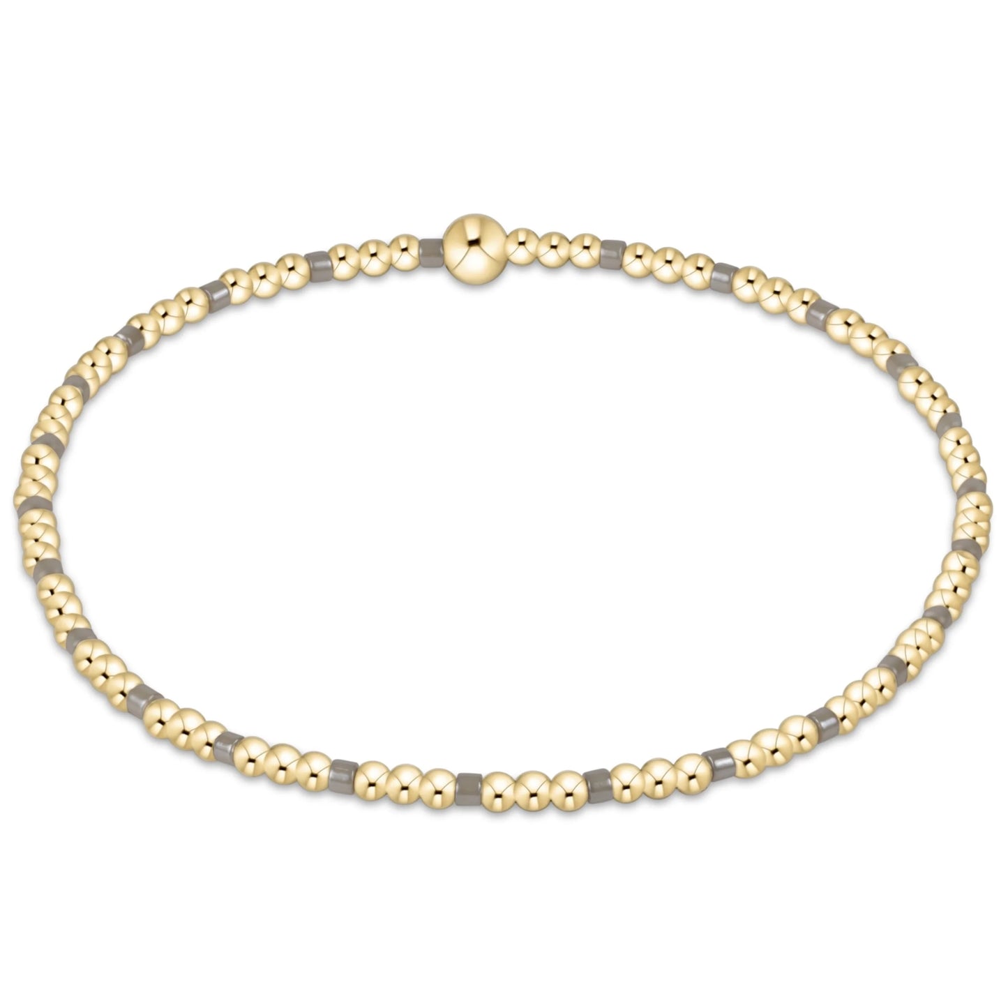 Hope Sincerity Pattern 2mm Bead Bracelet - Milkshake