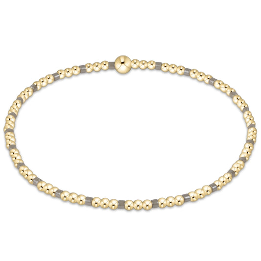 Hope Sincerity Pattern 2mm Bead Bracelet - Milkshake