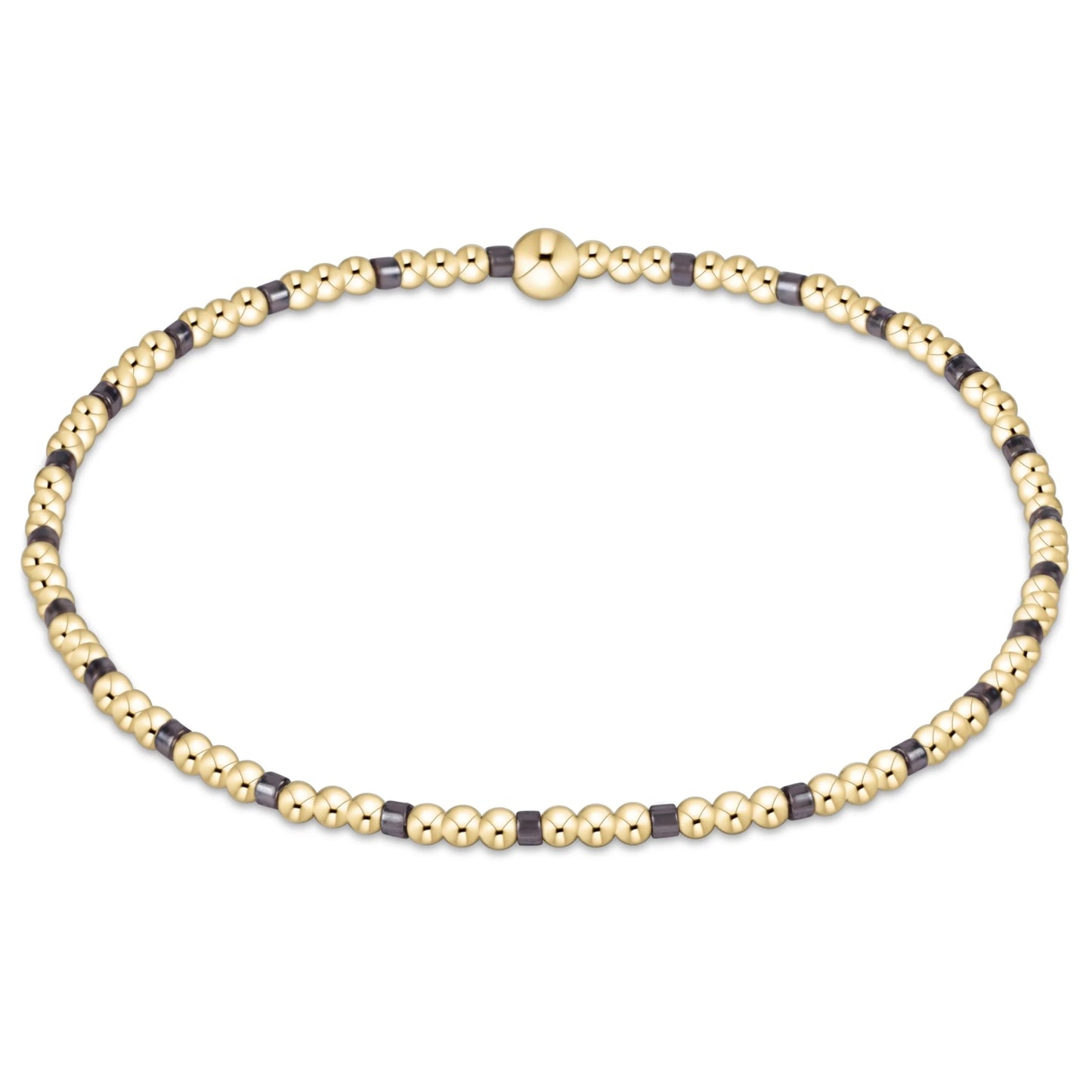 Hope Sincerity Pattern 2mm Bead Bracelet - Taupe with a Twist
