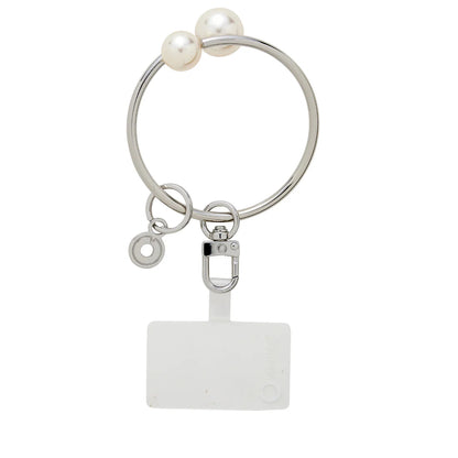 Big O Phone Bracelet - Silver & Pearl Phone Wristlet