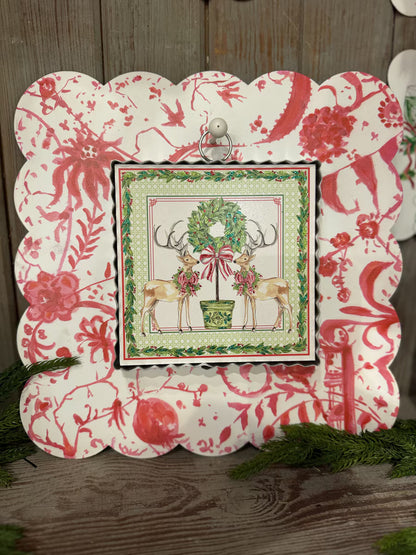 Mini Art Traditional Tidings Deer & Topiary