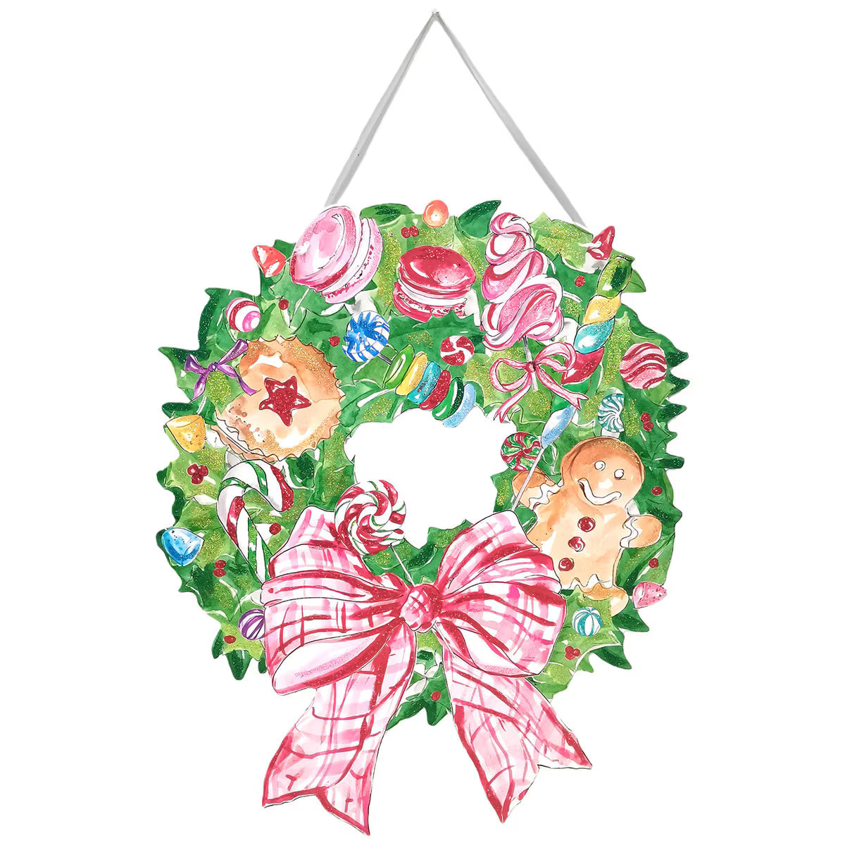 Sweet Seasons Gingerbread Wreath PVC Door Hanger