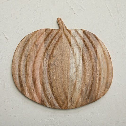 Mango Wood Pumpkin Cheese/Cutting Board