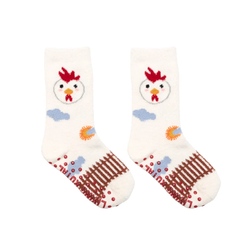 Chicken Kids Fuzzy Socks
