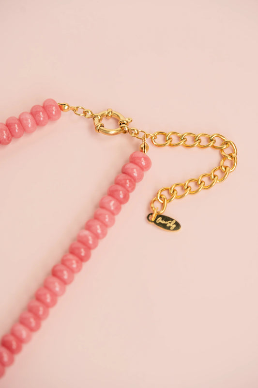 Gemstone Necklace - Fuchsia