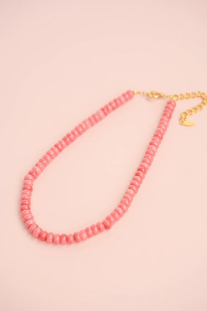 Gemstone Necklace - Fuchsia