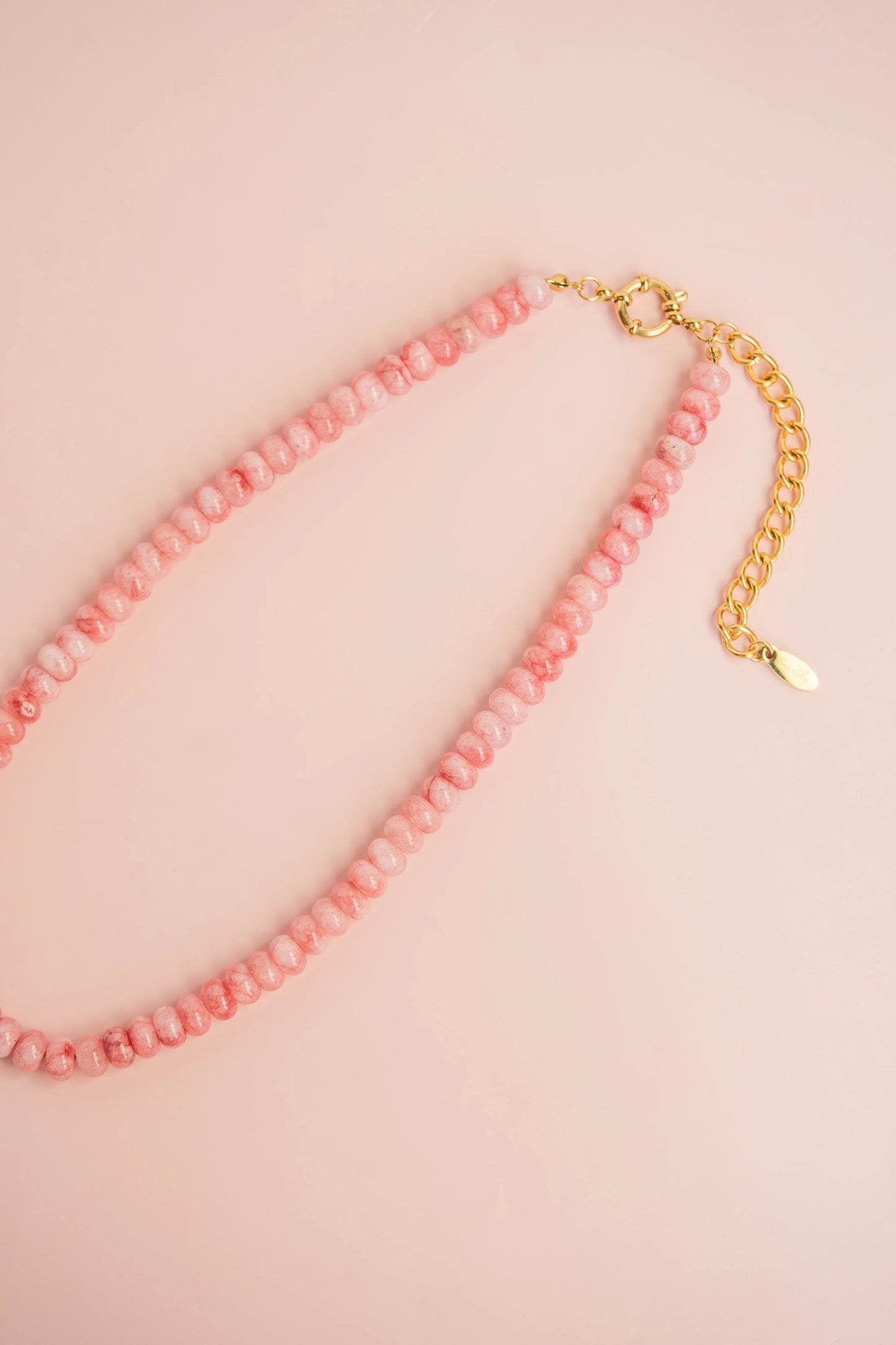 Gemstone Necklace - Pink Marble