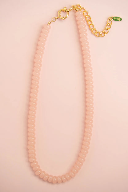 Gemstone Necklace - Salmon