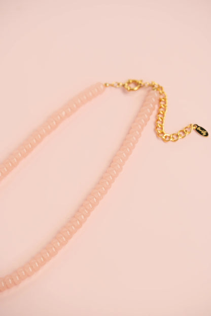 Gemstone Necklace - Salmon