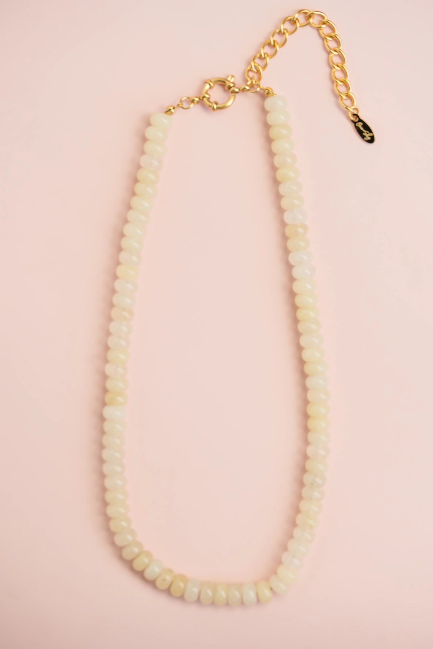 Gemstone Necklace - Cream
