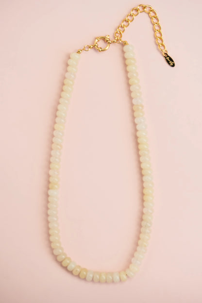 Gemstone Necklace - Cream