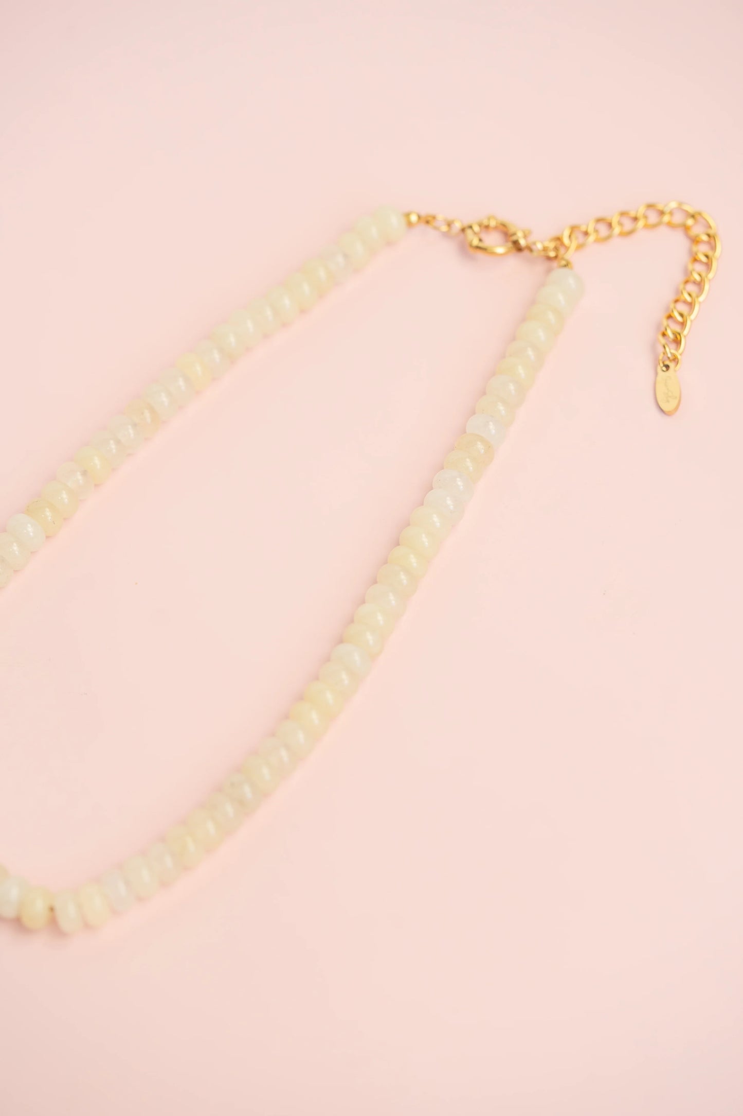 Gemstone Necklace - Cream