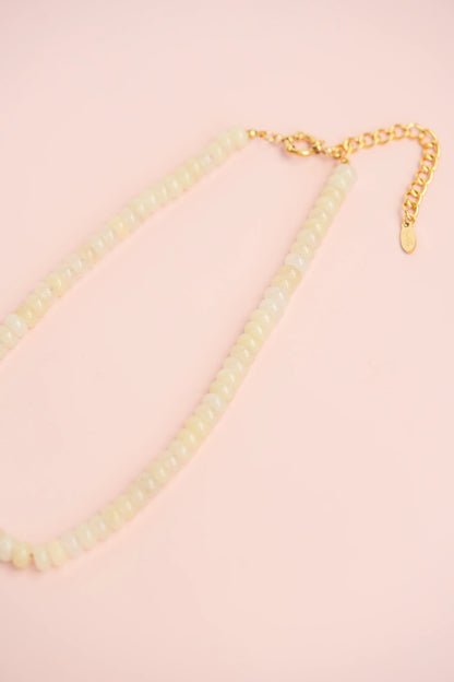 Gemstone Necklace - Cream