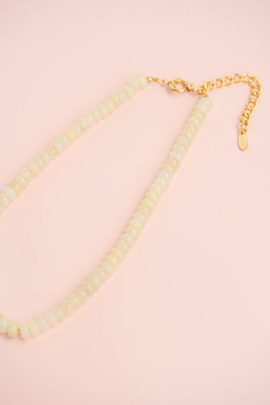 Gemstone Necklace - Cream