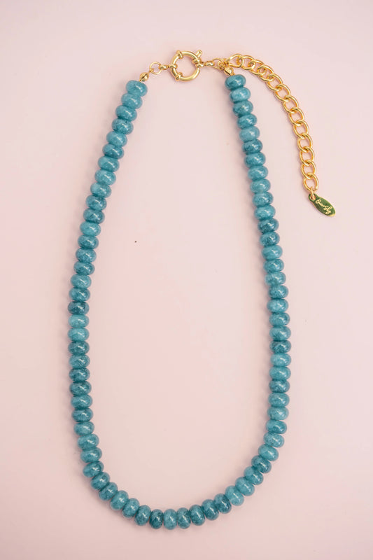 Gemstone Necklace - Dark Teal