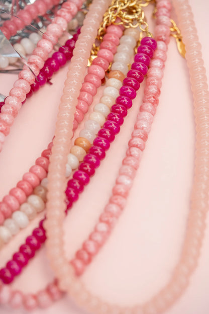 Gemstone Necklace - Salmon