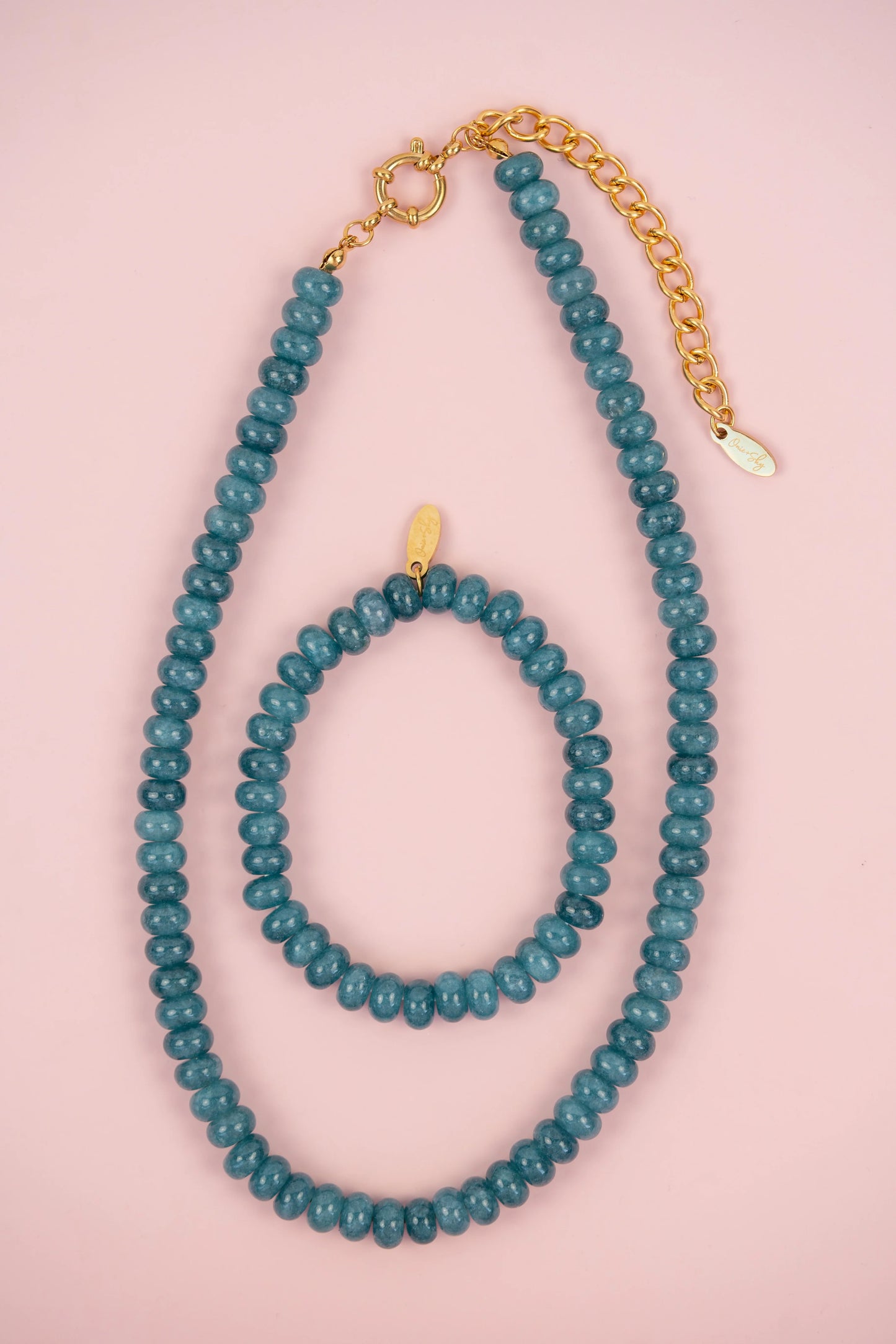 Gemstone Necklace - Dark Teal