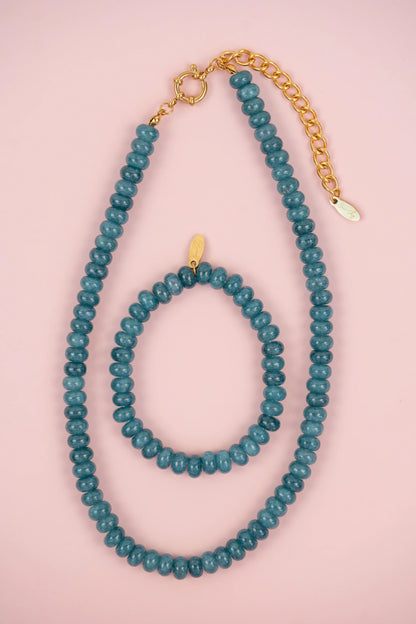 Gemstone Necklace - Dark Teal