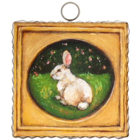 Mini Gallery Bunny in Gold Frame