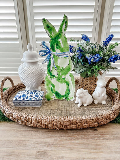 Large Boxwood Bunny Decoration
