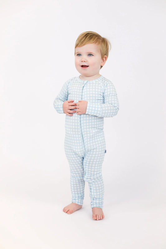 Zip PJ - Gingham in Cottage Blue