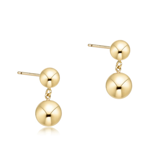 Classic 8m Ball Drop Studs - Gold