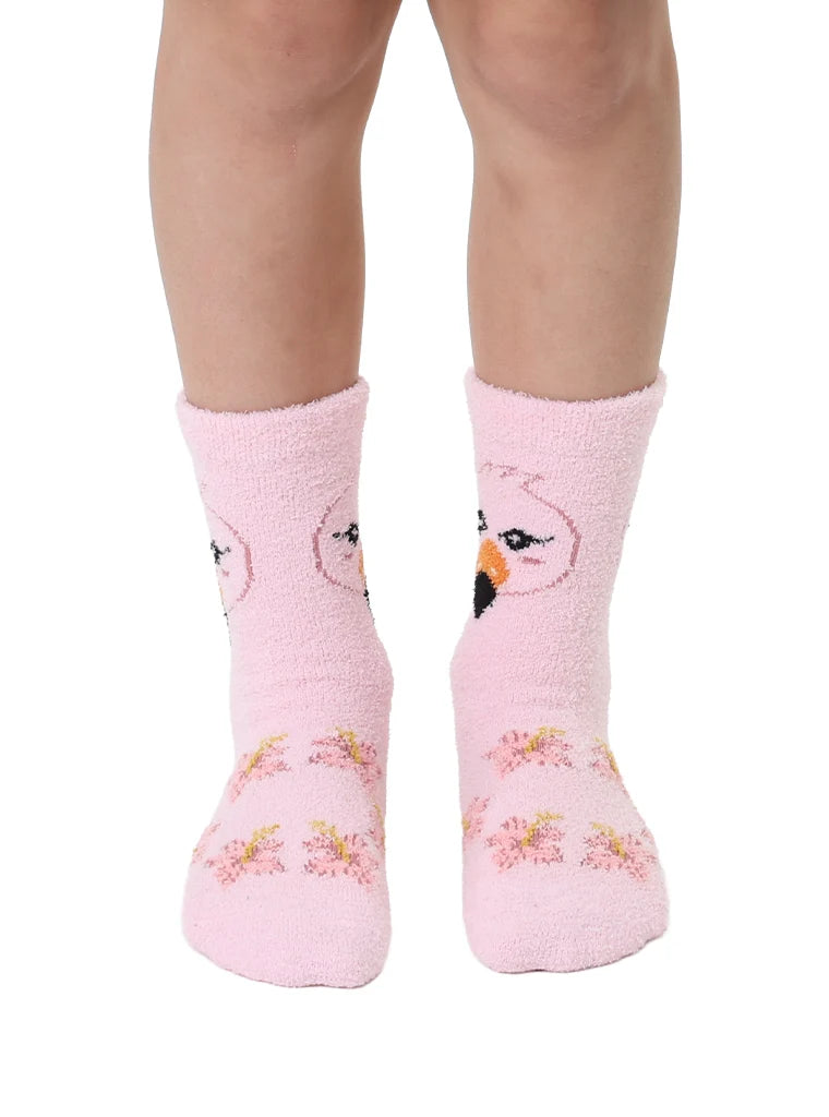 Flamingo Kids Fuzzy Socks