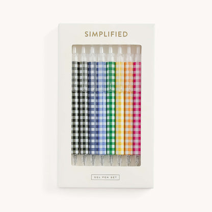 Gingham Gel Pen Set