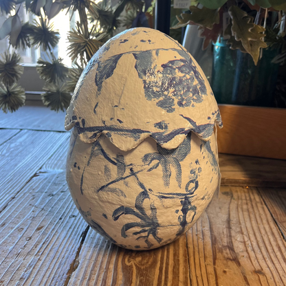 Chinoiserie Scalloped Egg - Blue