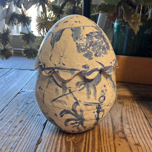 Chinoiserie Scalloped Egg - Blue