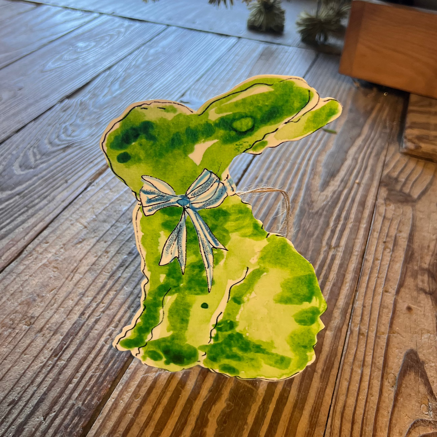 Sitting Boxwood Bunny