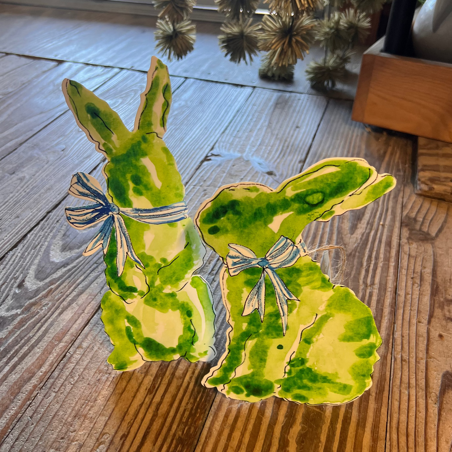 Sitting Boxwood Bunny