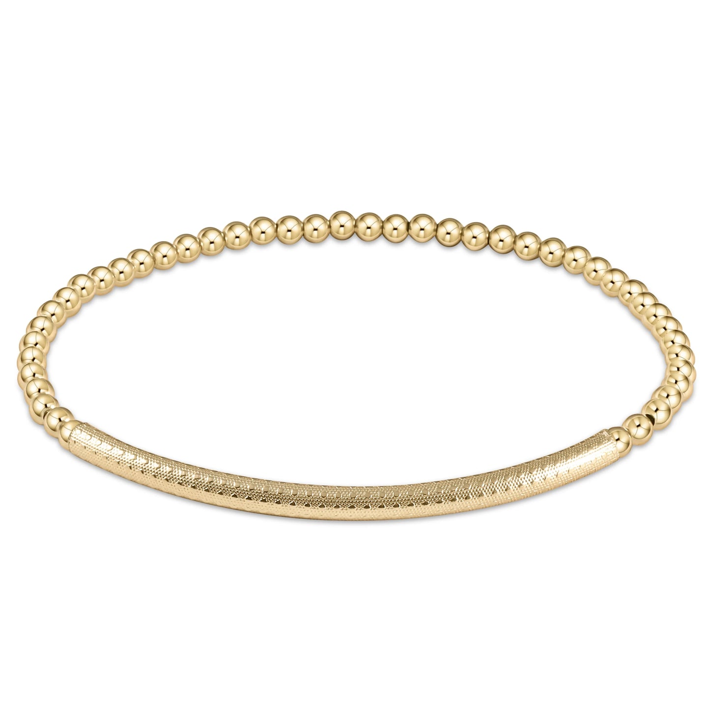Bliss Bar Textured Gold 3mm Bracelet