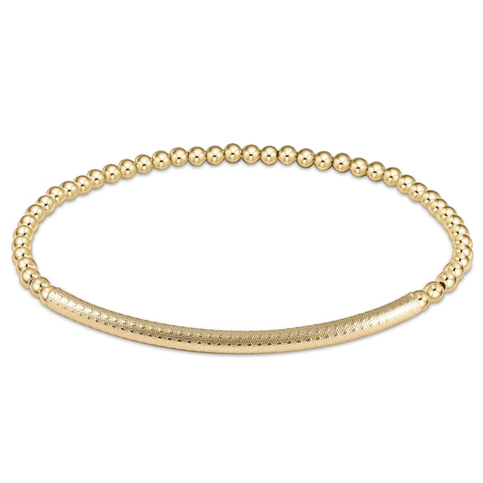 Bliss Bar Textured Gold 3mm Bracelet