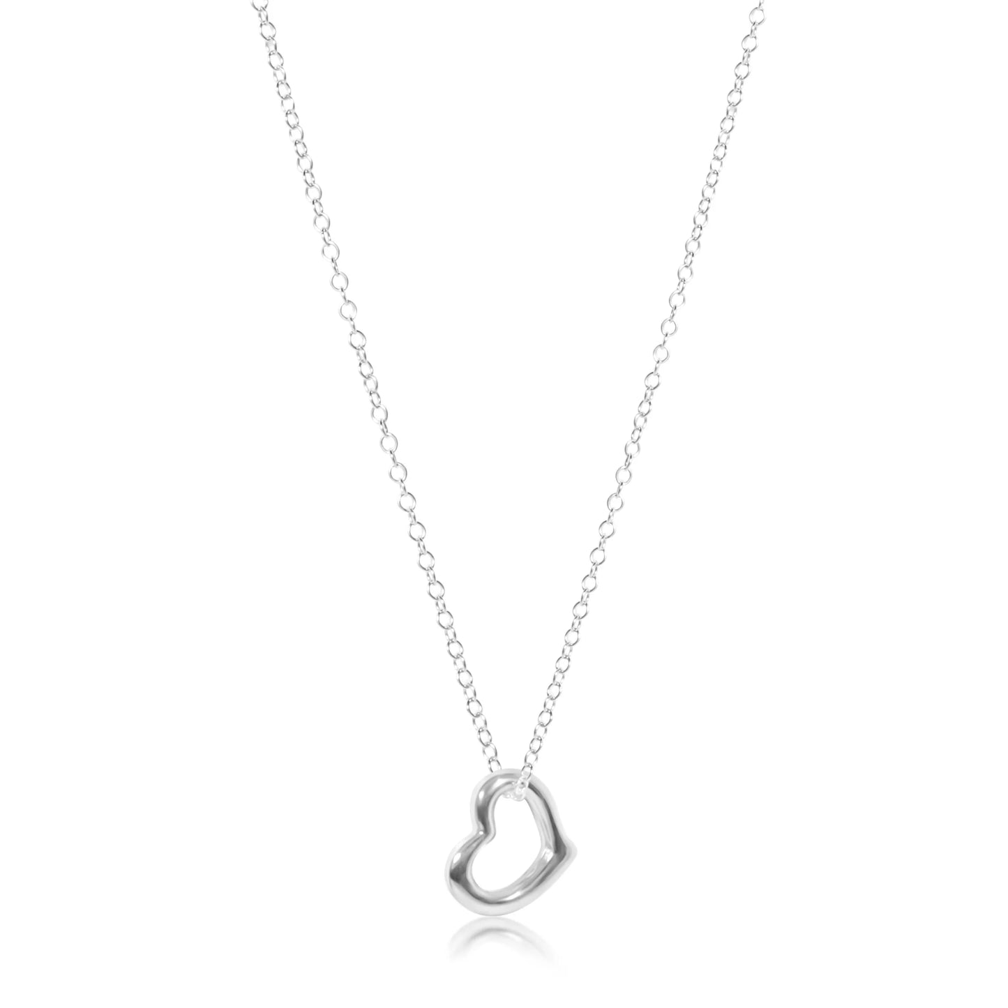 16' Necklace Sterling - Love Sterling Charm