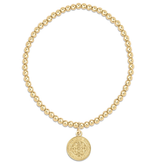 Extends Classic Gold 3mm Bracelet - Blessing Gold Disc