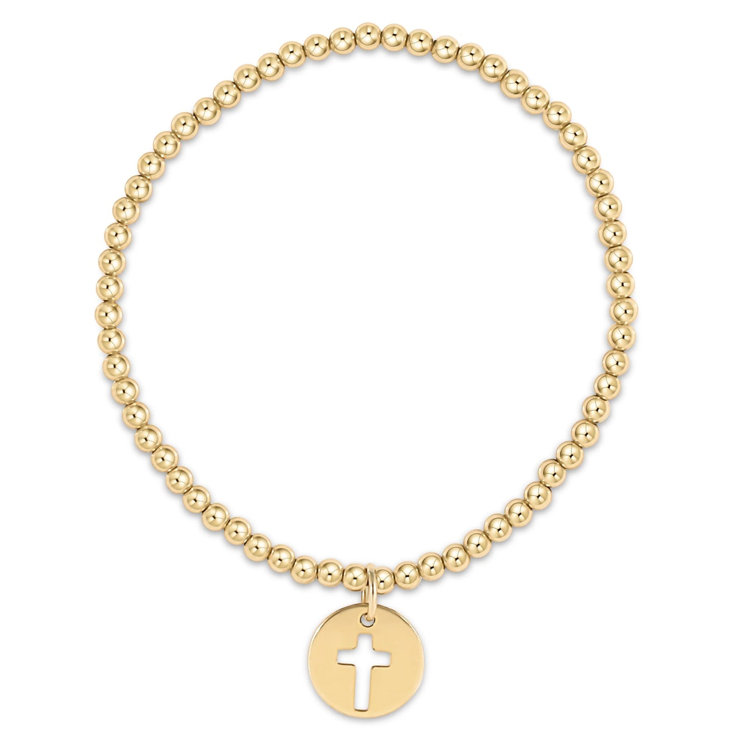 Extends Classic Gold 3mm Bracelet - Blessed Disc