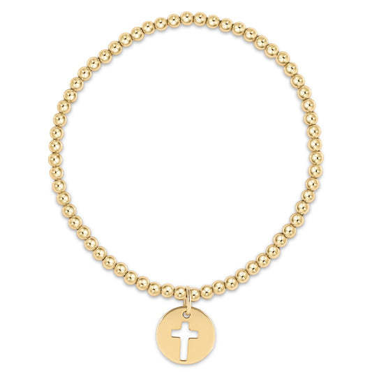 Extends Classic Gold 3mm Bracelet - Blessed Disc