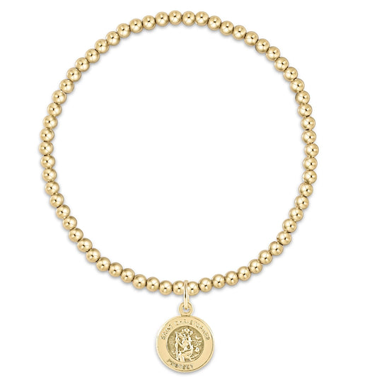 Extends Classic Gold 3mm Bracelet - Protection Gold Disc