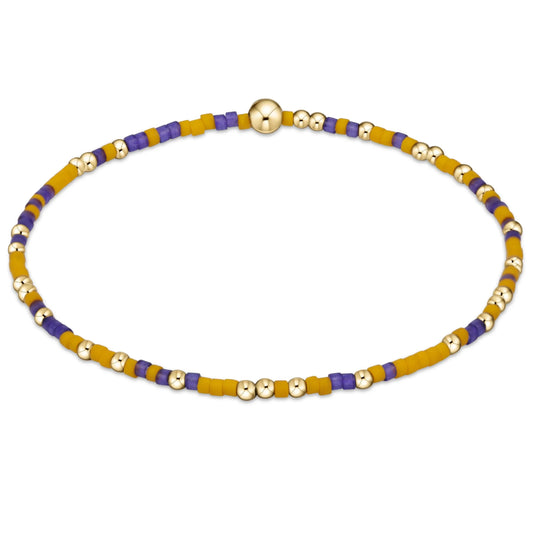 Extends Gameday Hope Unwritten Gold Bracelet - Deep purple-Golden Yellow
