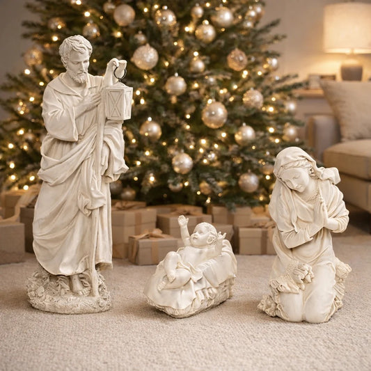 3 Piece Resin Nativity Set - 2 Sizes